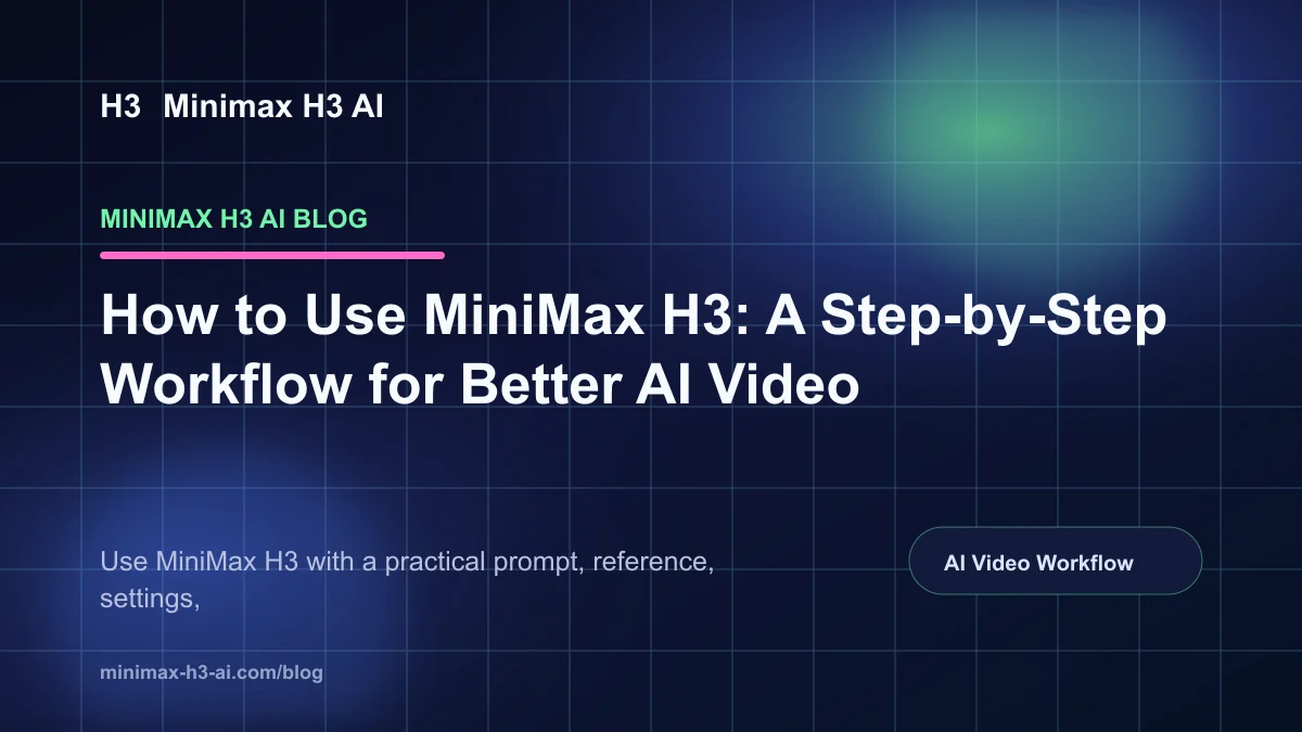 Moss Image Blog: How to Use MiniMax H3: A Step-by-Step Workflow for Better AI Video