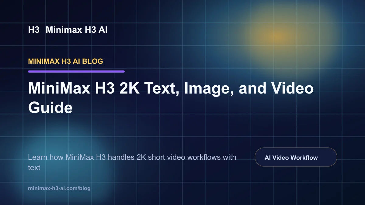 Moss Image Blog: MiniMax H3 2K Text, Image, and Video Guide